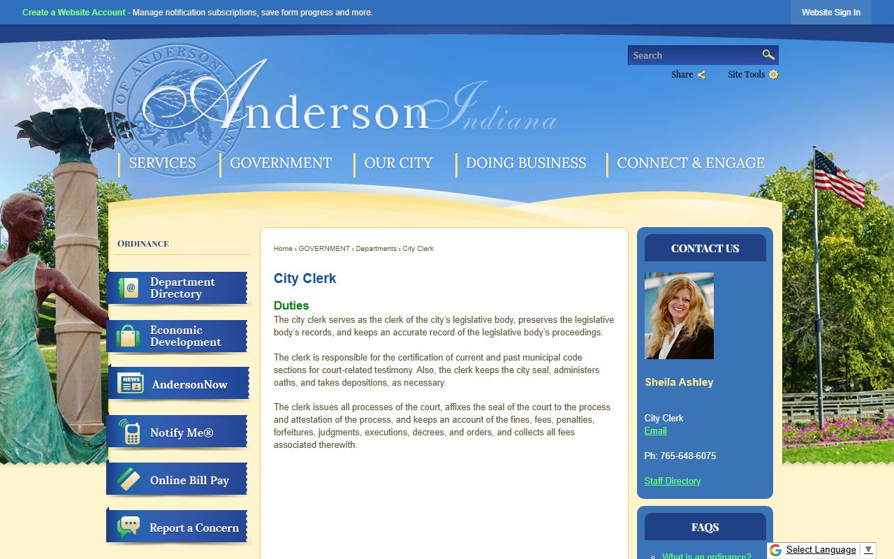 Anderson Indiana public records
