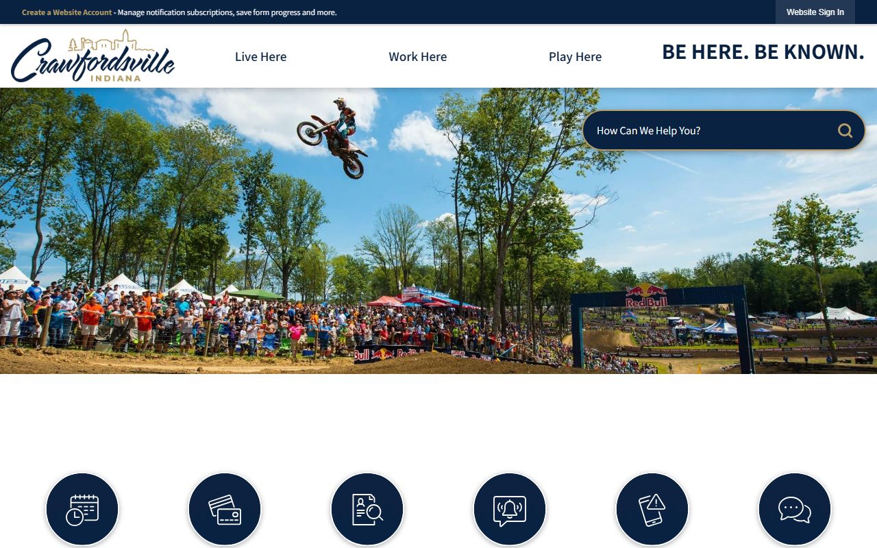 Crawfordsville Indiana city records portal