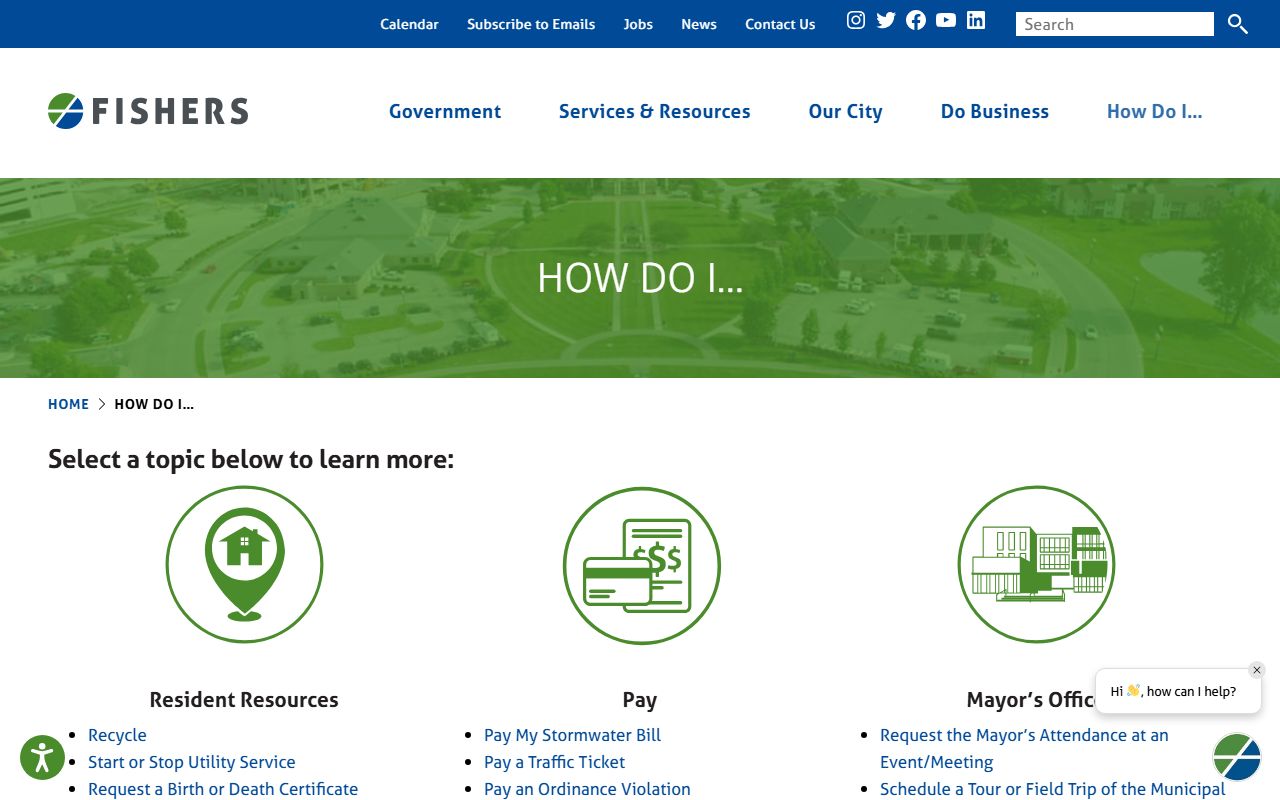 Fishers Indiana public records city website how do I