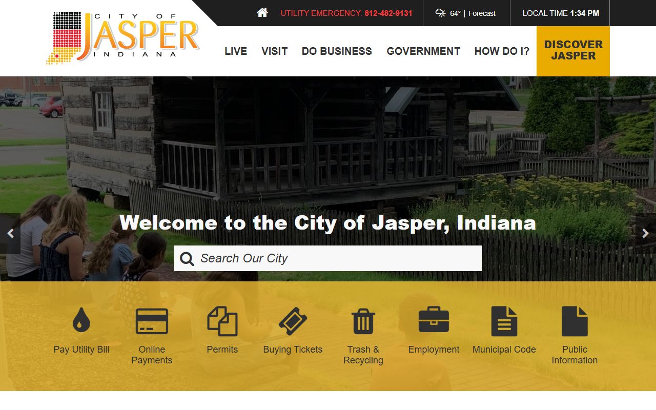 Jasper Indiana city website public records access