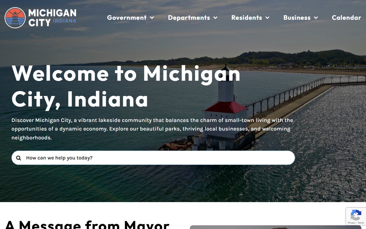 Michigan City Indiana city website public records