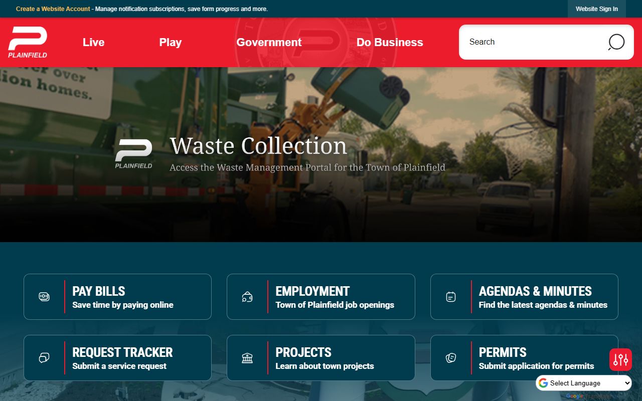 Town of Plainfield Indiana official website