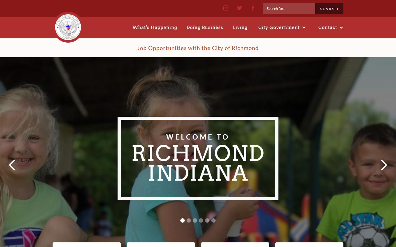 Richmond Indiana city website public records