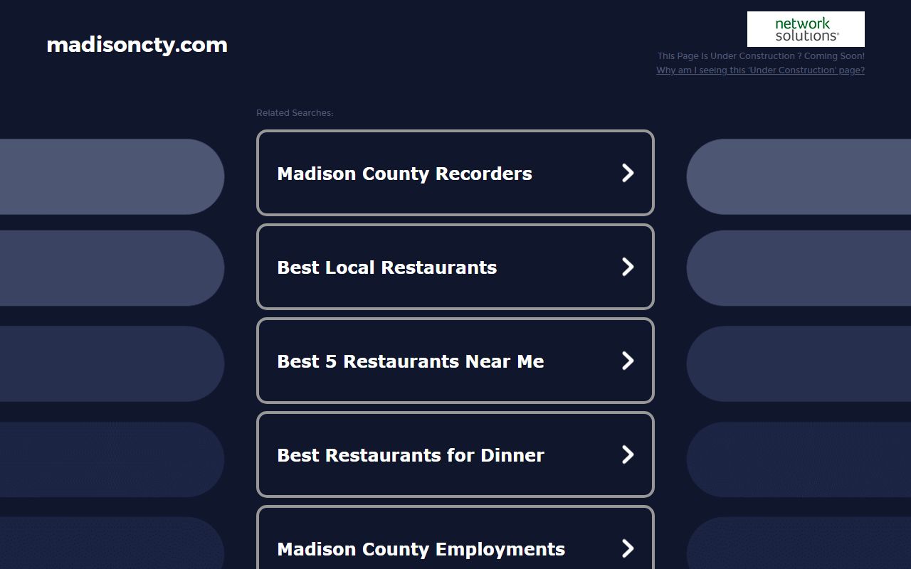 Madison County Clerk homepage